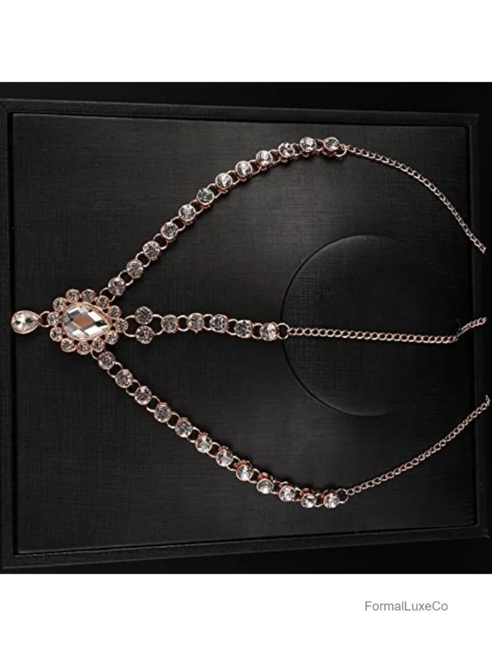 Bohemian Rhinestone Head Chain Hair Accessory Bridal Wedding Crystal Headpiece